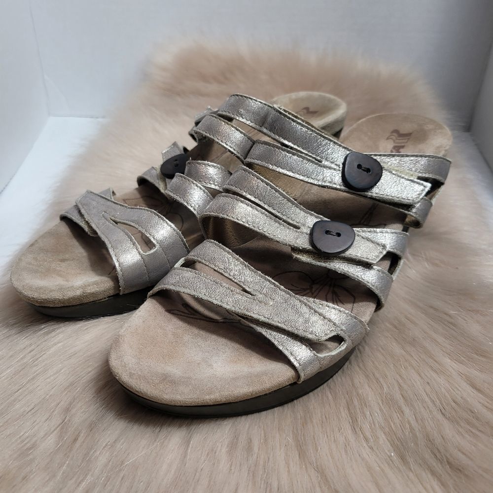 Romika Metallic Wedge Sandals shoes Size 9.5